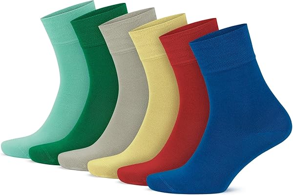 GoWith 6'lı Bambu Premium Siyah - Renkli Dikişsiz Kutulu Nefes Alabilir Klasik Erkek - Kadın Çorap 3560