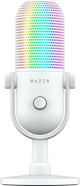 Razer Seiren V3 Chroma - RGB USB Mikrofon - Tap-to-Mute özellikli Süperkardioid Kondenser Mikrofon (Reaktif Aydınlatma, Dijit