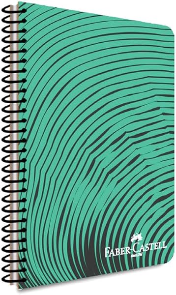 Faber-Castell Dalga Desenli Spiralli Defter, A4, 80 Yaprak, 70g Kağıt, Kareli, Dayanıklı Kapak, Kolay Açılan Spiral Cilt, Aso