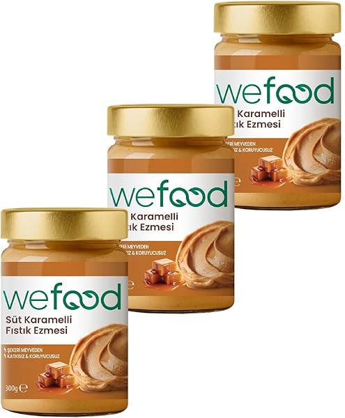 Wefood Süt Karamelli Fıstık Ezmesi 300 gr 3'lü
