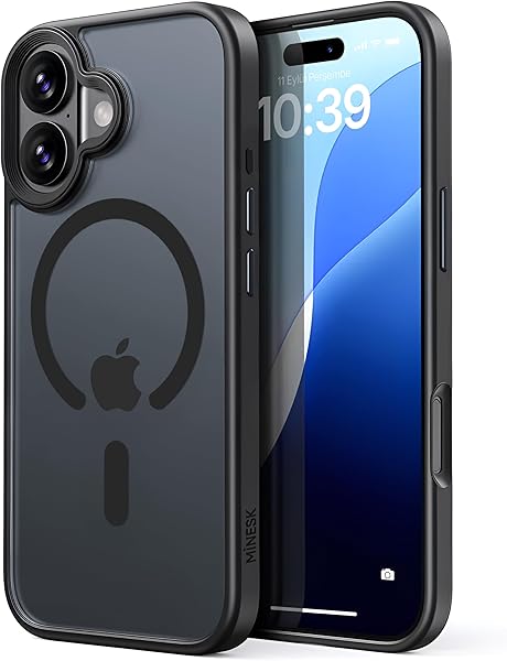 Minesk iPhone 17 için Magsafe ile Uyumlu Fusion Mat Serisi Kaliteli Orijinal Versiyon Kılıf Metal Tuş Takımı ve Ultra Güçlü G