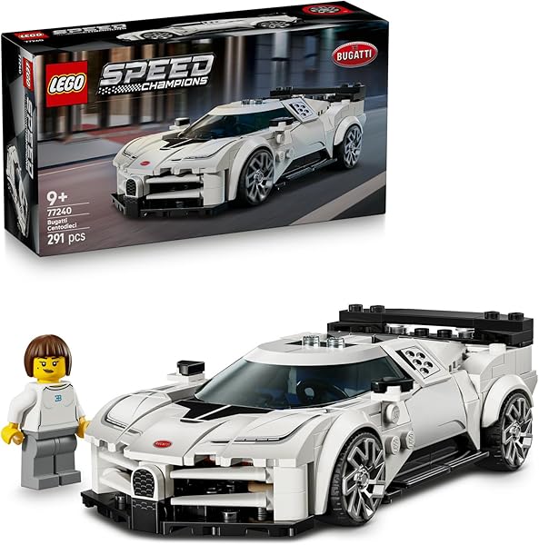LEGO Speed Champions Bugatti Centodieci 77240 – 9 Yaş ve Üzeri Çocuklar İçin Koleksiyonluk Model Araba, Detaylı Yarış Arabası
