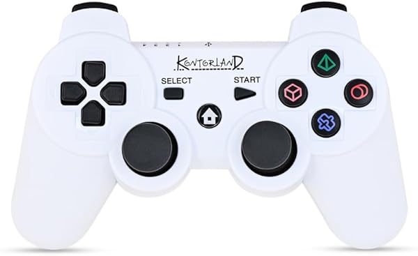 Kontorland P3G - PS3/PC Uyumlu Titreşimli Kablosuz Oyun Kolu GamePad (Beyaz)