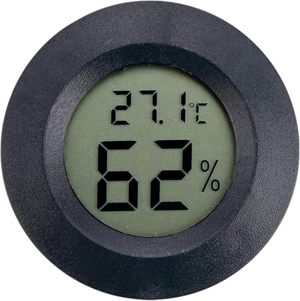 Kuluçka Makinasi Için Probsuz Termometre, Termometre Nem Ölçer Dijital Lcd Ekran Yuvarlak