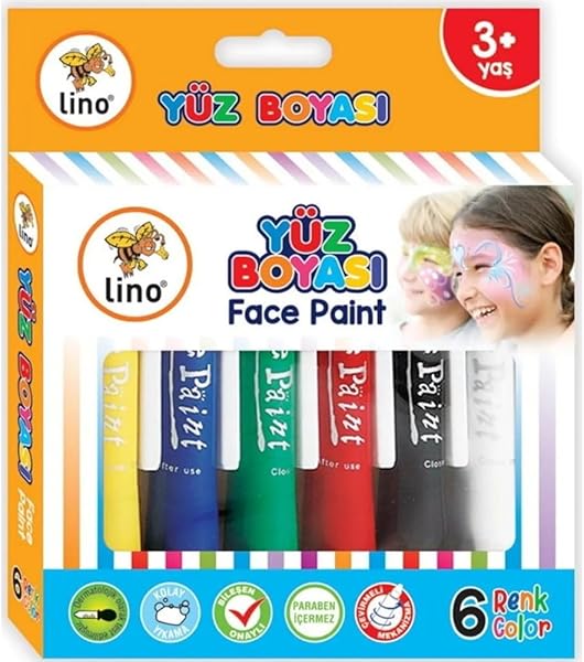 Lino Yıkanabilir Yüz Boyası, 6lı