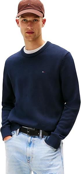 TOMMY HILFIGER TJM SLIM ESS SWEATER EXT Kazak Erkek
