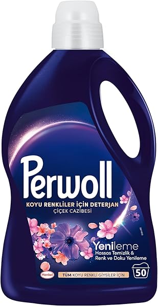 Perwoll Hassas Sıvı Çamaşır Deterjanı Yenileme&Çiçek Cazibesi Siyah 2,75 L