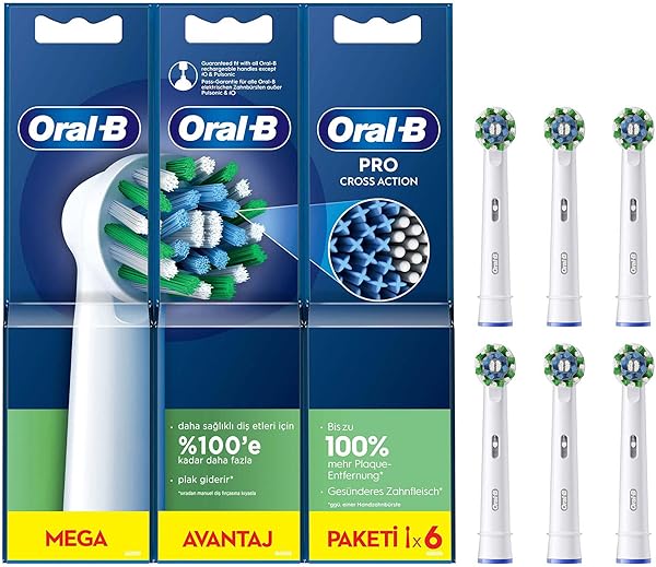 Oral-B Cross Action Şarjlı Diş Fırçası Yedek Başlığı 6 Adet