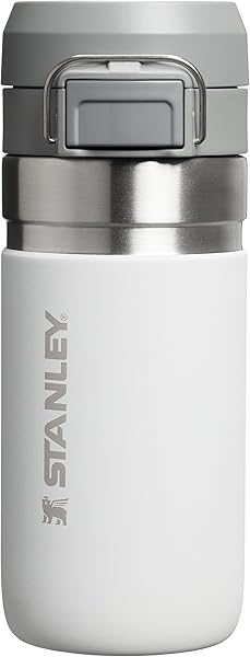 Stanley GO Quick Flip Paslanmaz Çelik Termos, Beyaz (Frost), 0.47 Litre