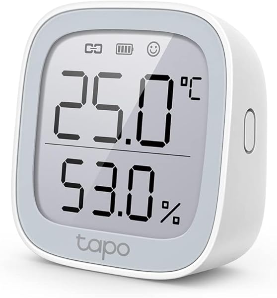 TP-Link Tapo T315, Akıllı Sıcaklık ve Nem Monitörü, Ücretsiz Veri Depolama, LCD Ekran, Gerçek Zamanlı Bildirimler, Pil Dahild