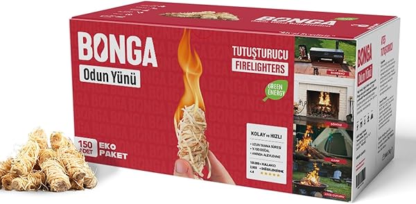 Mangal Ve Barbekü Tutuşturucu 150 Adet 2000 gr - Jel Ve Çıra Alternatifi Doğal Odun Yünü