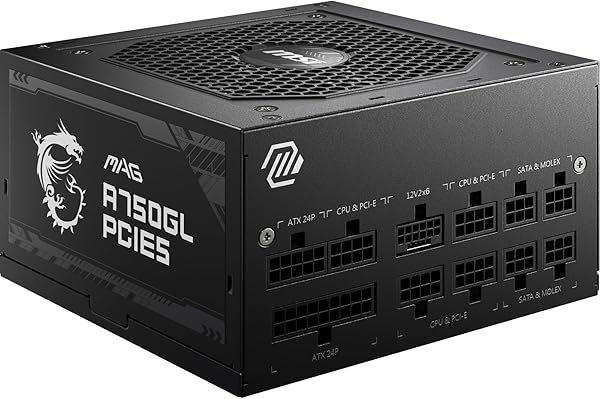 MSI MAG A750GL PCIE5 750W 80+ GOLD POWER SUPPLY