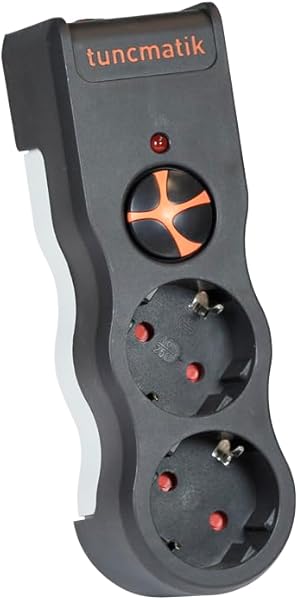 Tunçmatik Tsk19022 Akım Koruyucu Prizler, Siyah, 2'Li 1050 Joule