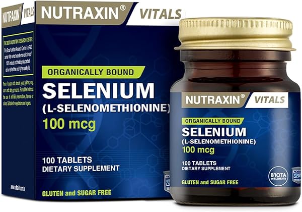 Nutraxin Vitals Selenium (L-Selenomethionine) 100 mcg 100 Kapsül Takviye Edici Gıda