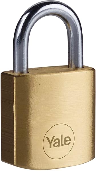Yale Y110B/25/113/1 - Pirinç Asma Kilit 25mm - Standart Koruma - Çelik Halka - 3 Anahtar