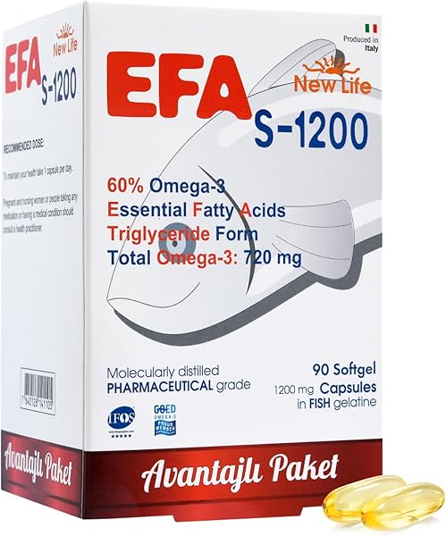 NewLife Efa S 1200 Omega 3 Balık Yağı 90 Kapsül