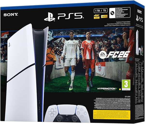 Sony PlayStation 5 Dijital Oyun Konsolu / FC26 Oyun Bundle (Bilkom - Resmi Distribütör Garantili)