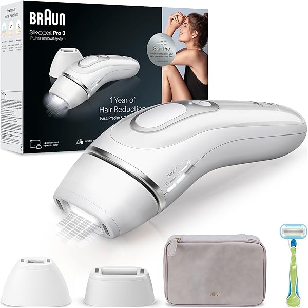 Braun IPL Silk·expert Pro 3, Evde Tüy Alma, Çanta, Venus Tıraş Makinesi, 2 Başlık ile, PL3132