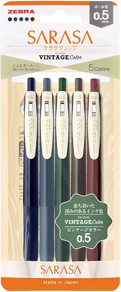 ZEBRA Sarasa Clip Vintage Seri 1 Set 0,5MM 5 Li Pet