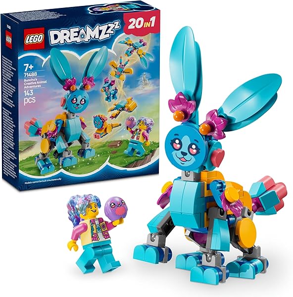 LEGO DREAMZzz Bunchu’nun Yaratıcı Hayvan Maceraları 71488 – 7 Yaş ve Üzeri Kız ve Erkek Çocuklar için Doğum Günü Hediyesi Fik