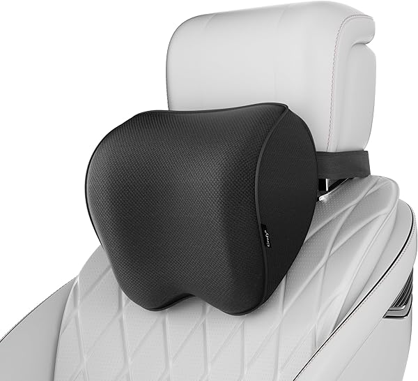 Crofy 2'li paket araç boyun yastığı, yumuşak araç baş desteği yastığı, sürüş için, ayarlanabilir kayışlı,%100 hafızalı köpük 