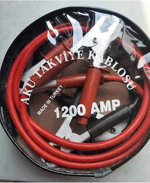 Yerli Araç Akü Takviye Kablosu 1200 Amper Çantalı 2 Metre A+ Kalite