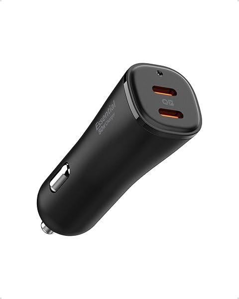 Spigen 50W USB-C 2 Port Araç içi Hızlı Şarj Aleti PPS Desteği Akım Korumalı Güç Adaptörü Çakmaklık iPhone, Android, iPad, Mac