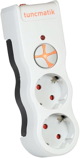 Tunçmatik Tsk19021 Akım Koruyucu Prizler, Beyaz, 2'Li 1050 Joule