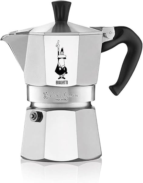 Bialetti - Moka Express: 4 Cups Ocak Üstü Espresso Pişirici - 190ml - Gümüş Renk - Alüminyum Gövde - Patentli Güvenlik Valfi 