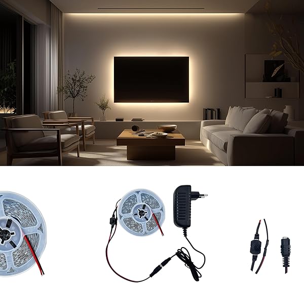 Şerit Led 3 Metre Günışığı Işık Çıt Çıt Anahtar Tak Çalıştır Hazır Set Adaptör Dahil