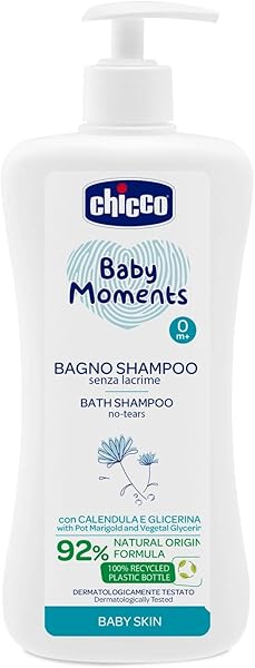 Chicco Baby Moments Doğal Saç ve Vücut Şampuanı
