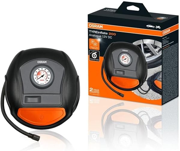 Osram 12v Lastik Şişirme Hava Kompresörü 120w (0-100 PSI / 0-6.9 BAR / 4.5 DK) (ANALOG)