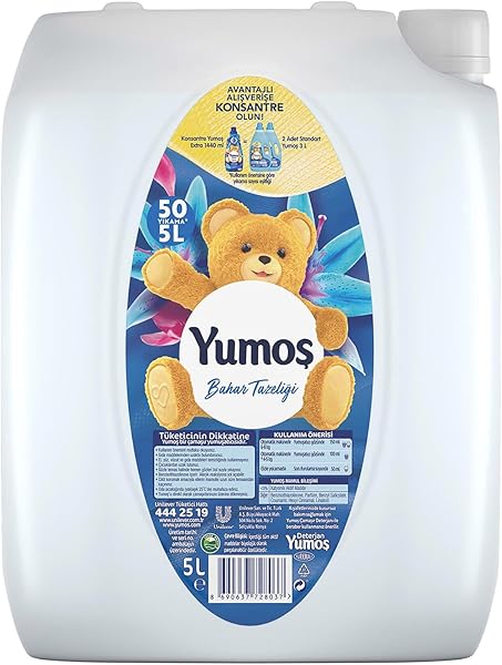 Yumoş Çamaşır Yumuşatıcısı Bahar Tazeliği 5 L