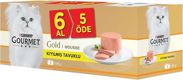 Gourmet Kıyılmış Tavuk Yetişkin Kedi Konserve 6 Al 5 Öde 85 gr
