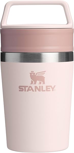Stanley Cafe To-Go Travel Mug Termos Bardak, Pembe Kuvars (Rose Quartz), 0.23 Litre