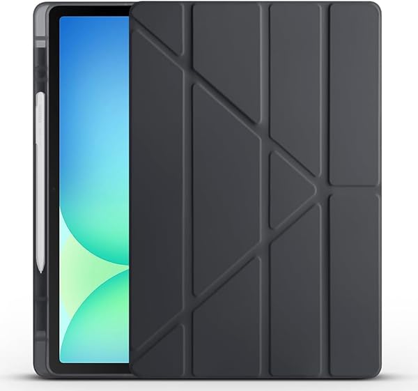 Kilifplus Samsung Galaxy Tab S10 Fe Plus / 13.1" inç ile Uyumlu Kılıf Tri Folding Silikon Kalem Bölmeli Katlanabilir Standlı 