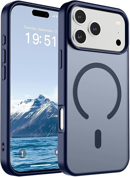URUCHI Güçlü Manyetik iPhone 17 Pro Telefon Kılıfı, [Mag-Safe ile Uyumlu] [Askeri Düzey Düşme Koruması] [Güçlü Silikon Kenarl