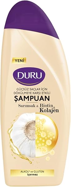 DURU Şampuan Biotin&Sarımsak&Kolajen, 500 Mililitre