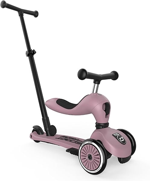 Scoot & Ride Highwaykick 1 Push and Go Kickboard oturaklı çocuk scooter'ı, 2'si 1 arada direksiyonlu denge bisikleti, 1 2 yaş