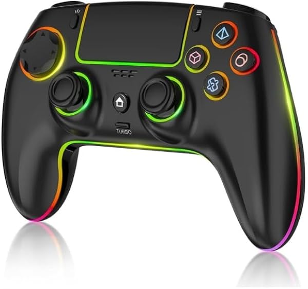Kontorland Kablosuz RGB Işıklı Gamepad – PS4, PC, Switch, Android, iOS & Steam Deck Uyumlu