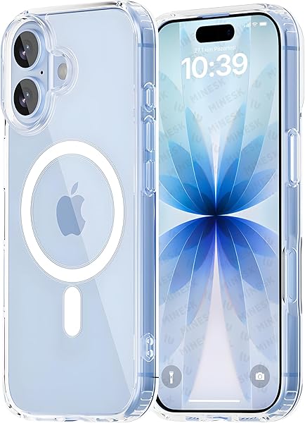 Minesk iPhone 17 için Magsafe ile Uyumlu Şeffaf Kılıf Kristal Berraklığında Materyal Polikarbonat Arka Kısım ve Silikon Kenar