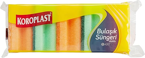 Koroplast Oluklu Bulaşik Süngeri 5'li (1 x 5 Adet)