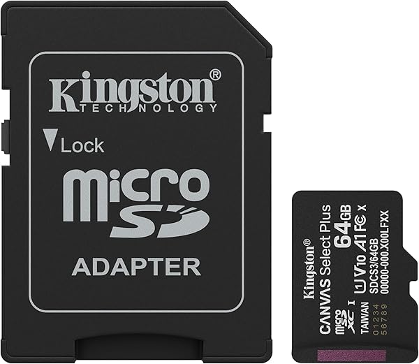 64GB microSDXC Canvas Select Plus Gen3 100MB/s A1 Card + Adapter