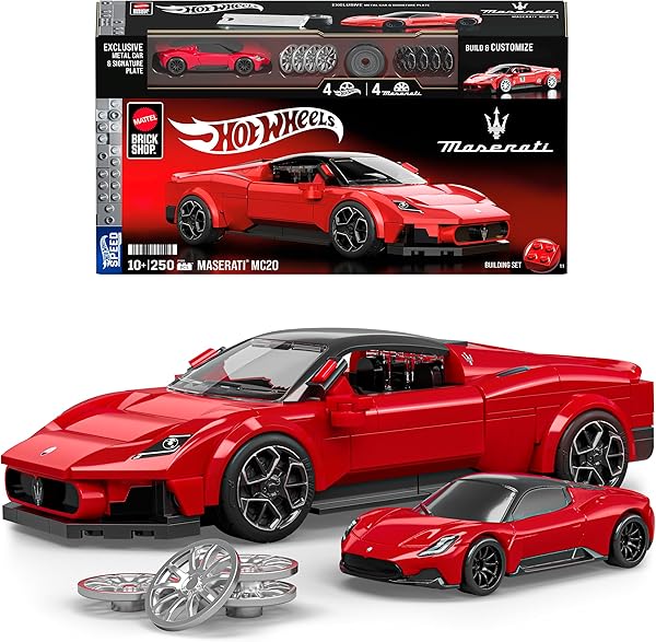 Mattel Brick Shop Hot Wheels Speed Maserati, JFR90