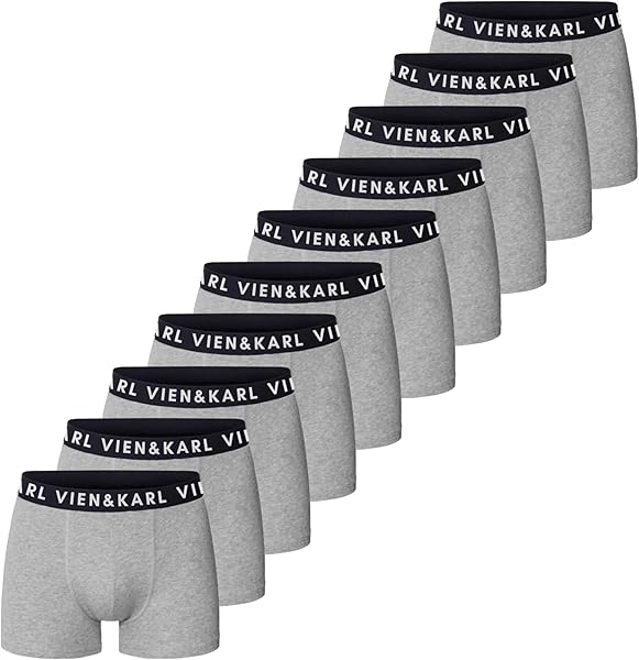 Erkek Desenli Premium Penye Pamuklu Likralı Boxer - 10'lu Set