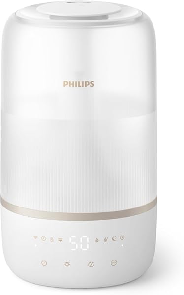 Philips 1000 Serisi Hava Nemlendirici - Kuru Hava Belirtilerini Giderir, 41 m2'ye Kadar Odalar İçin Etkili, 32 Saat Çalışma S