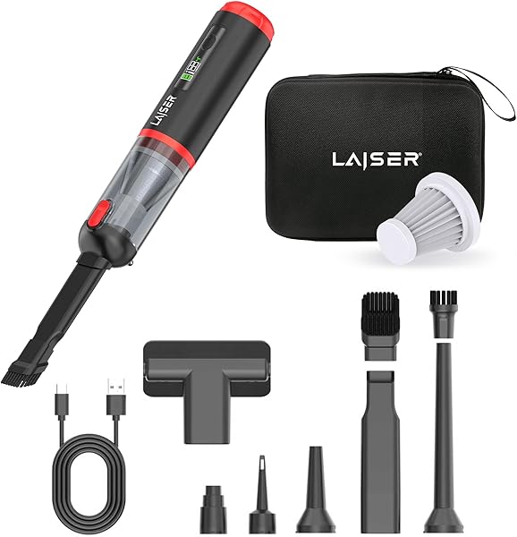 Laiser Kompakt LED Ekranlı 17.000 PA 3ın1 Çekme-Vakum-Üfleme Özellikli Şarjlı Araç Süpürgesi