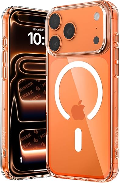 Minesk iPhone 17 Pro için Origin Serisi Premium Kalite Magsafe ile Uyumlu Kılıf Crystal Clear Super Şeffaf Materyal ve İncelt