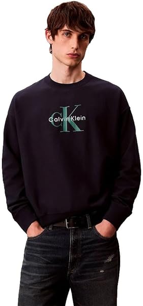Calvin Klein LS EU 350TERRY MONOLOGO CN SWTSH Sweatshirt Erkek