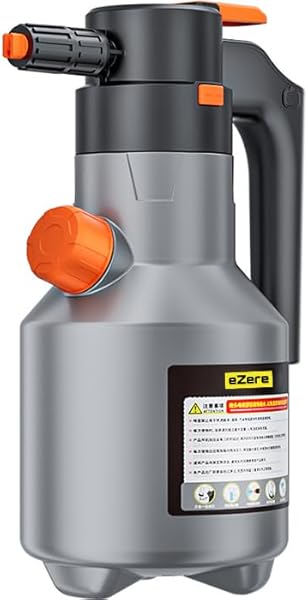 EZERE 2L Yüksek Basınçlı Şarjlı Köpük Makinası Oto Yıkama Pompası Köpük Püskürtücü, GRİ